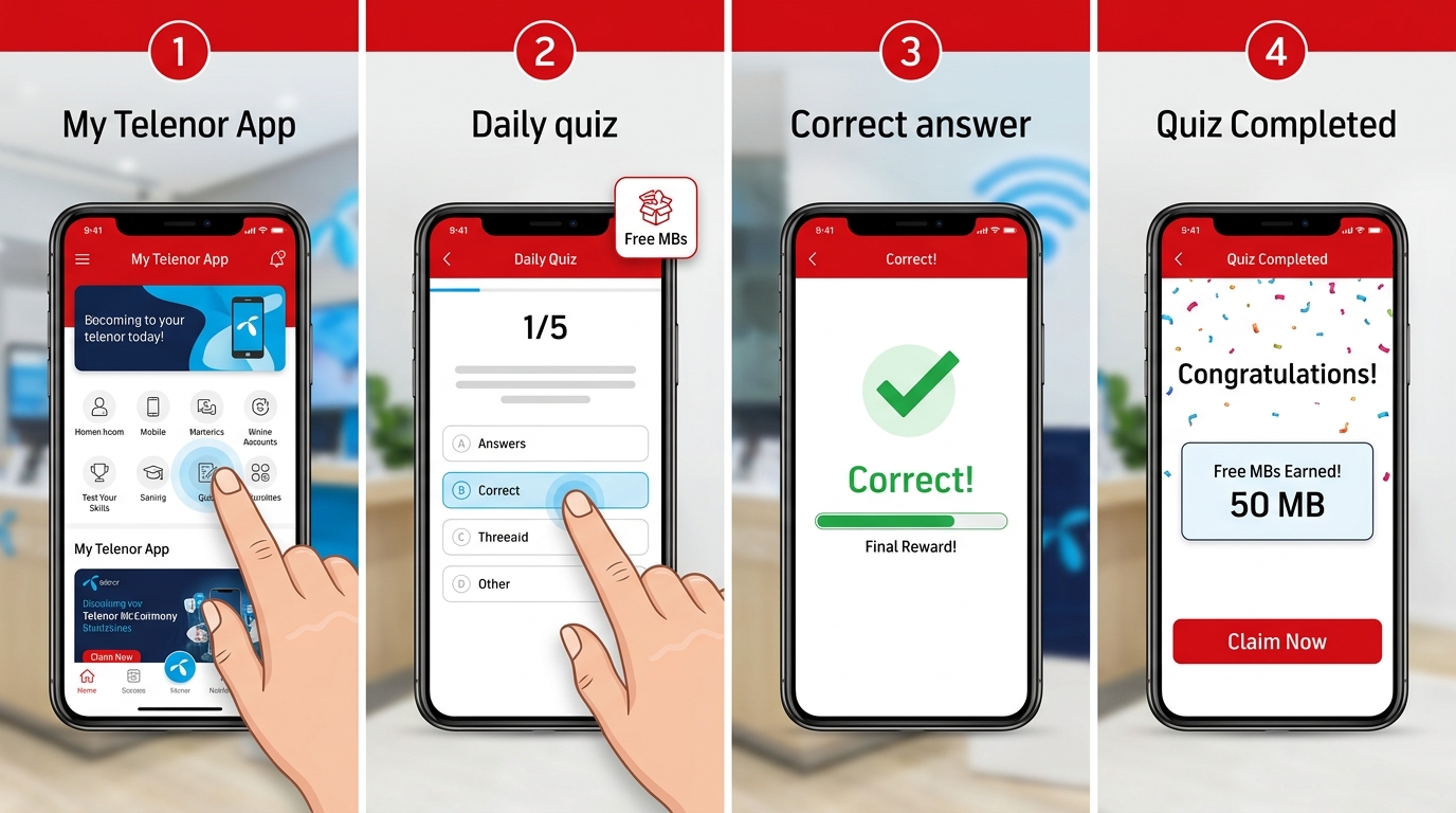 Daily My Telenor Quiz Answers – Earn Free MBs Easily