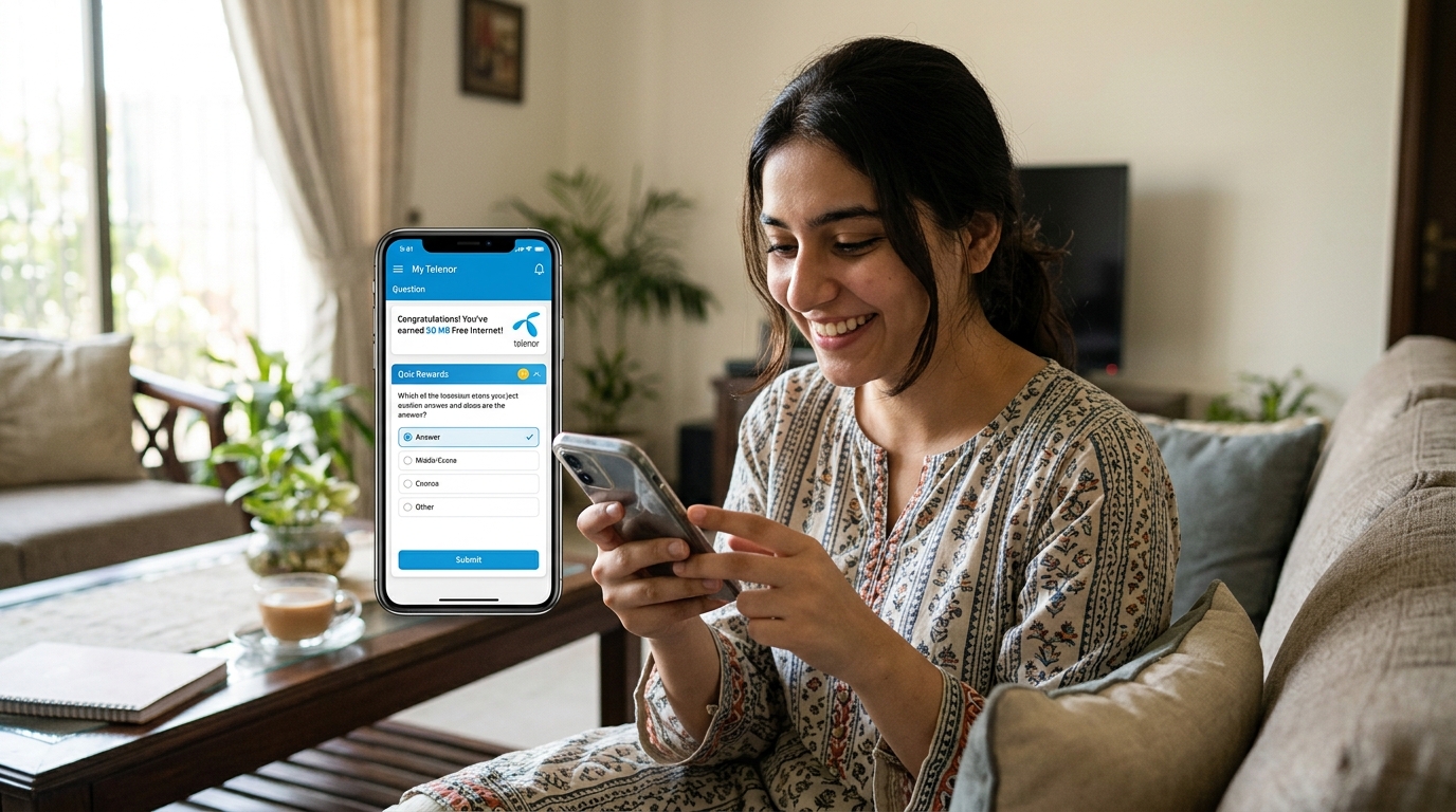 Earn Free Internet MBs with My Telenor Quiz Answers Today