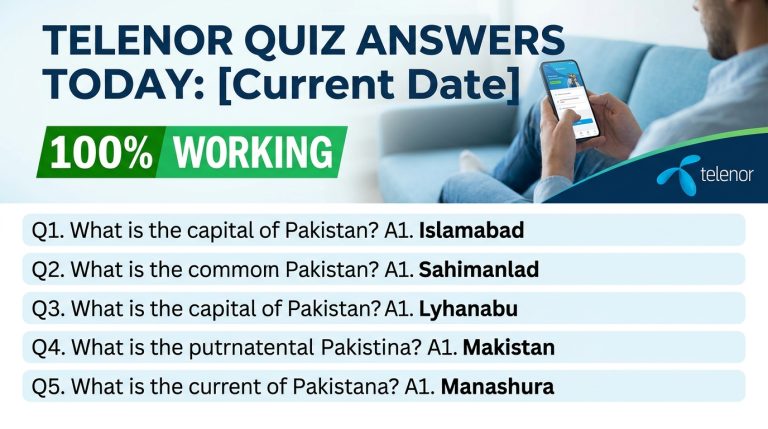 Latest Update: My Telenor Quiz Answers Today (100% Working)